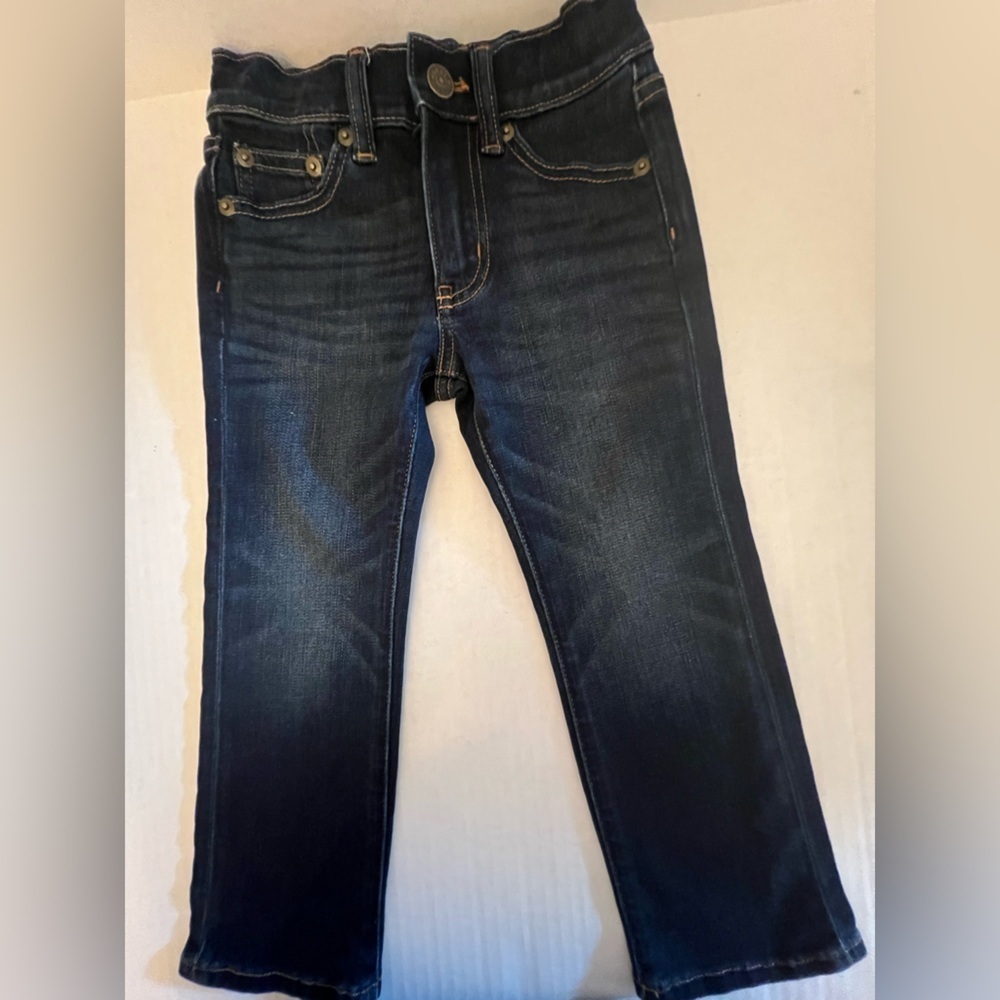 J. CREW - BOYS CREW CUT SLIM JEANS SIZE 4 DARK DENIM